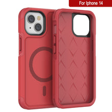 Load image into Gallery viewer, PunkCase iPhone 14 Case, [Spartan 2.0 Series] Clear Rugged Heavy Duty Cover W/Built in Screen Protector [Red] (Color in image: Teal)
