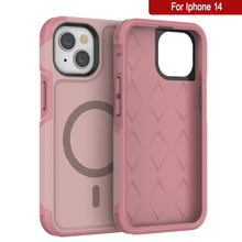 Load image into Gallery viewer, PunkCase iPhone 14 Case, [Spartan 2.0 Series] Clear Rugged Heavy Duty Cover W/Built in Screen Protector [Pink] (Color in image: Teal)
