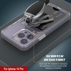 Coque porte-cartes iPhone 14 Pro [Série Crystal CardSlot] [Ajustement fin]