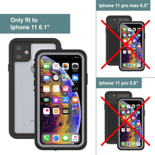 Charger l&#39;image dans la galerie, iPhone 11 Waterproof Case, Punkcase [Extreme Series] Armor Cover W/ Built In Screen Protector [Clear] (Color in image: White)
