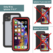Charger l&#39;image dans la galerie, iPhone 11 Waterproof Case, Punkcase [Extreme Series] Armor Cover W/ Built In Screen Protector [Red] (Color in image: Teal)
