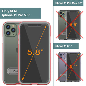 iPhone 11 Pro Case, PUNKcase [LUCID 3.0 Series] [Slim Fit] Armor Cover w/ Integrated Screen Protector [Red] (Color in image: Teal)