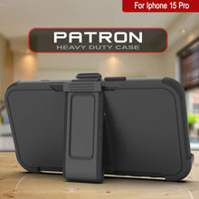 Load image into Gallery viewer, Punkcase pour l&#39;iPhone 15 Pro Belt Clip multicouche Holster Case [Patron Series] [Black]
