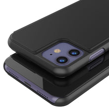 Charger l&#39;image dans la galerie, Punkcase iPhone 11 / XI Reflector Case Protective Flip Cover [Black] (Color in image: Blue)
