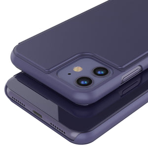 Punkcase iPhone 11 / XI Reflector Case Protective Flip Cover [Purple] (Color in image: Silver)