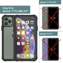 Load image into Gallery viewer, PunkCase iPhone 11 Pro Max Case, [Spartan Series] Clear Rugged Heavy Duty Cover W/Built in Screen Protector [Black] (Color in image: purple)
