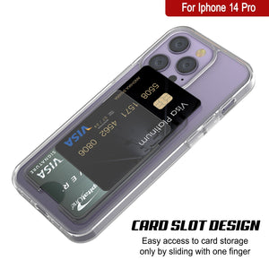 Coque porte-cartes iPhone 14 Pro [Série Crystal CardSlot] [Ajustement fin]