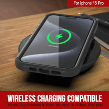 Load image into Gallery viewer, Punkcase pour l&#39;iPhone 15 Pro Belt Clip multicouche Holster Case [Patron Series] [Black]
