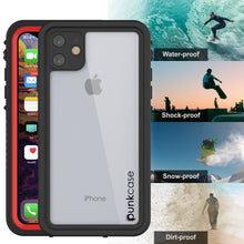 Charger l&#39;image dans la galerie, iPhone 11 Waterproof Case, Punkcase [Extreme Series] Armor Cover W/ Built In Screen Protector [Red] (Color in image: White)
