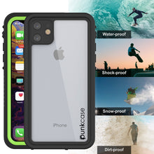 Charger l&#39;image dans la galerie, iPhone 11 Waterproof Case, Punkcase [Extreme Series] Armor Cover W/ Built In Screen Protector [Light Green] (Color in image: Purple)
