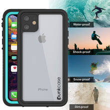 Charger l&#39;image dans la galerie, iPhone 11 Waterproof Case, Punkcase [Extreme Series] Armor Cover W/ Built In Screen Protector [Teal] (Color in image: Purple)
