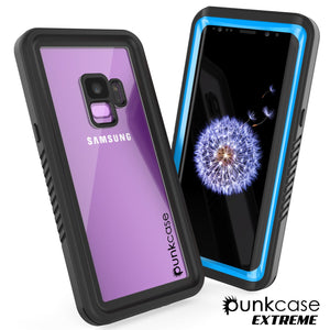 Galaxy S9 Waterproof Case, Punkcase [Extreme Series] [Slim Fit] [IP68 Certified] [Shockproof] [Snowproof] [Dirproof] Armor Cover [Light Blue] 