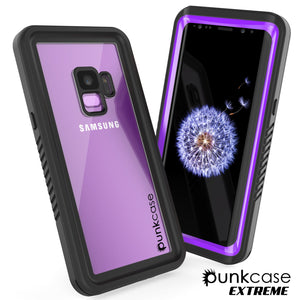 Galaxy S9 Waterproof Case, Punkcase [Extreme Series] [Slim Fit] [IP68 Certified] [Shockproof] [Snowproof] [Dirproof] Armor Cover W/ Built In Screen Protector for Samsung Galaxy S9 [Purple] 