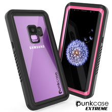 Charger l&#39;image dans la galerie, Galaxy S9 Waterproof Case, Punkcase [Extreme Series] [Slim Fit] [IP68 Certified] [Shockproof] [Snowproof] [Dirproof] Armor Cover W/ Built In Screen Protector for Samsung Galaxy S9 [Pink] 
