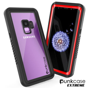 Galaxy S9 Waterproof Case, Punkcase [Extreme Series] [Slim Fit] [IP68 Certified] [Shockproof] [Snowproof] [Dirproof] Armor Cover W/ Built In Screen Protector for Samsung Galaxy S9 [Red] 