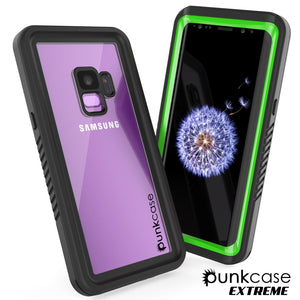 Galaxy S9 Waterproof Case, Punkcase [Extreme Series] [Slim Fit] [IP68 Certified] [Shockproof] [Snowproof] [Dirproof] Armor Cover W/ Built In Screen Protector for Samsung Galaxy S9 [Light Green] 