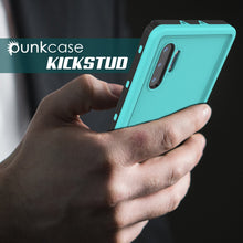 Charger l&#39;image dans la galerie, PunkCase Galaxy Note 10+ Plus Waterproof Case, [KickStud Series] Armor Cover [Teal] (Color in image: Light Green)
