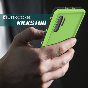 PunkCase Galaxy Note 10 Waterproof Case, [KickStud Series] Armor Cover [Light-Green] (Color in image: Red)