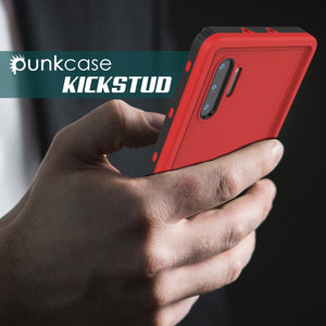 PunkCase Galaxy Note 10 Waterproof Case, [KickStud Series] Armor Cover [Red] (Color in image: Light Green)