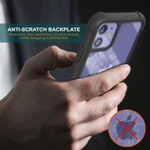 Charger l&#39;image dans la galerie, PunkCase iPhone 11 Case, [Spartan Series] Clear Rugged Heavy Duty Cover W/Built in Screen Protector [Black] (Color in image: clear)
