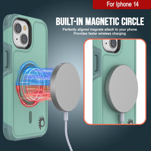 For Iphone 14 Built-in MAGNETIC CIRCLE magnets attach to your phone r wireless charging (Color in image: Yellow)