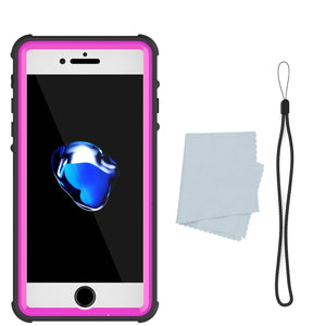 Apple iPhone SE (4.7") Waterproof Case, PUNKcase CRYSTAL Pink W/ Attached Screen Protector  | Warranty (Color in image: Light Blue)