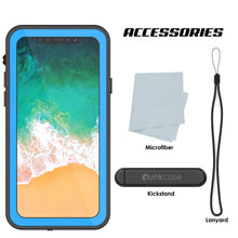 Load image into Gallery viewer, iPhone X Waterproof IP68 Case, Punkcase [Light blue] [StudStar Series] [Slim Fit] [Dirtproof] (Color in image: purple)
