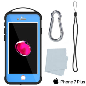 iPhone 7+ Plus Waterproof Case, Punkcase ALPINE Series, Light Blue | Heavy Duty Armor Cover (Color in image: purple)