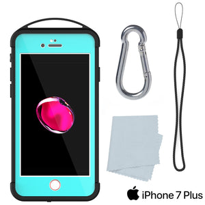iPhone 7+ Plus Waterproof Case, Punkcase ALPINE Series, Teal | Heavy Duty Armor Cover (Color in image: red)