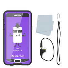 Charger l&#39;image dans la galerie, Galaxy Note 5 Waterproof Case, PunkCase StudStar Purple Shock/Dirt/Snow Proof | Lifetime Warranty (Color in image: black)
