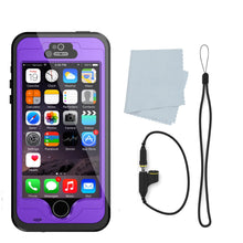 Load image into Gallery viewer, iPhone 5S/5 Waterproof Case, PunkCase StudStar Purple Case Water/Shock/Dirt Proof | Lifetime Warranty (Color in image: red)
