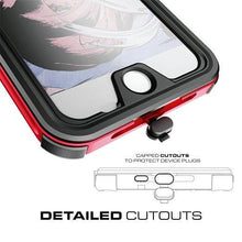 Charger l&#39;image dans la galerie, iPhone 8+ Plus Waterproof Case, Ghostek® Atomic 3.0 Pink Series (Color in image: Red)
