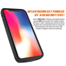 Load image into Gallery viewer, iphone XR Battery Case, PunkJuice 5000mAH Fast Charging Power Bank W/ Screen Protector | [Black] (Color in image: white)
