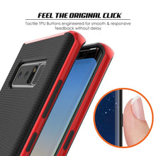 Load image into Gallery viewer, Galaxy Note 8 Case, PunkCase [Stealth Series] Hybrid 3-Piece Shockproof Dual Layer Cover [Non-Slip] [Soft TPU + PC Bumper] with PUNKSHIELD Screen Protector for Samsung Note 8 [Red] (Color in image: Silver)
