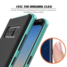 Load image into Gallery viewer, Galaxy Note 8 Case, PunkCase [Stealth Series] Hybrid 3-Piece Shockproof Dual Layer Cover [Non-Slip] [Soft TPU + PC Bumper] with PUNKSHIELD Screen Protector for Samsung Note 8 [Teal] (Color in image: Silver)
