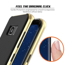 Load image into Gallery viewer, Galaxy S8 Case, PunkCase [Stealth Series] Hybrid 3-Piece Shockproof Dual Layer Cover [Non-Slip] [Soft TPU + PC Bumper] with PUNKSHIELD Screen Protector for Samsung S8 Edge [Gold] (Color in image: Grey)
