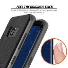 Load image into Gallery viewer, Galaxy S8 Case, PunkCase [Stealth Series] Hybrid 3-Piece Shockproof Dual Layer Cover [Non-Slip] [Soft TPU + PC Bumper] with PUNKSHIELD Screen Protector for Samsung S8 Edge [Grey] (Color in image: Red)
