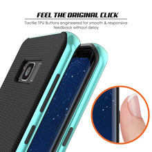 Load image into Gallery viewer, Galaxy S8 Case, PunkCase [Stealth Series] Hybrid 3-Piece Shockproof Dual Layer Cover [Non-Slip] [Soft TPU + PC Bumper] with PUNKSHIELD Screen Protector for Samsung S8 Edge [Teal] (Color in image: Silver)
