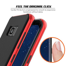 Load image into Gallery viewer, Galaxy S8 Case, PunkCase [Stealth Series] Hybrid 3-Piece Shockproof Dual Layer Cover [Non-Slip] [Soft TPU + PC Bumper] with PUNKSHIELD Screen Protector for Samsung S8 Edge [Red] (Color in image: Teal)
