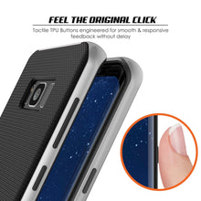 Load image into Gallery viewer, Galaxy S8 Case, PunkCase [Stealth Series] Hybrid 3-Piece Shockproof Dual Layer Cover [Non-Slip] [Soft TPU + PC Bumper] with PUNKSHIELD Screen Protector for Samsung S8 Edge [Silver] (Color in image: Teal)
