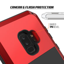 Charger l'image dans la galerie, Galaxy S9 Plus Metal Case, Heavy Duty Military Grade Rugged Armor Cover [shock proof] Hybrid Full Body Hard Aluminum &amp; TPU Design [non slip] W/ Prime Drop Protection for Samsung Galaxy S9 Plus [Red] (Color in image: Neon)
