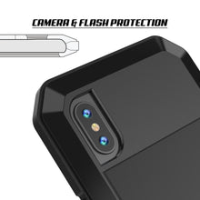 Charger l'image dans la galerie, iPhone X Metal Case, Heavy Duty Military Grade Rugged Black Armor Cover [shock proof] Hybrid Full Body Hard Aluminum &amp; TPU Design (Color in image: Neon)
