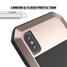 Charger l'image dans la galerie, iPhone X Metal Case, Heavy Duty Military Grade Rugged Black Armor Cover [shock proof] Hybrid Full Body Hard Aluminum &amp; TPU Design (Color in image: Neon)

