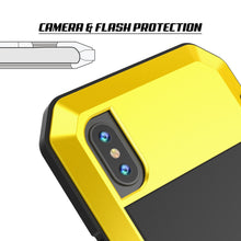 Charger l'image dans la galerie, iPhone X Metal Case, Heavy Duty Military Grade Rugged Armor Cover [shock proof] Hybrid Full Body Hard Aluminum &amp; TPU Design (Color in image: Gold)
