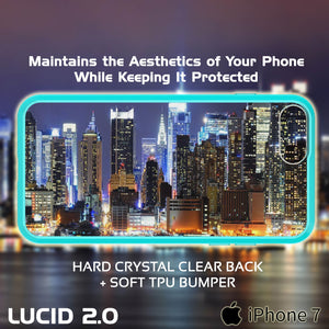iPhone 7+ Plus Case Punkcase® LUCID 2.0 Teal Series w/ PUNK SHIELD Screen Protector | Ultra Fit (Color in image: pink)