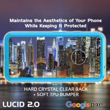 Charger l&#39;image dans la galerie, Google Pixel Case Punkcase® LUCID 2.0 Light Blue Series w/ PUNK SHIELD Glass Screen Protector | Ultra Fit (Color in image: crystal black)
