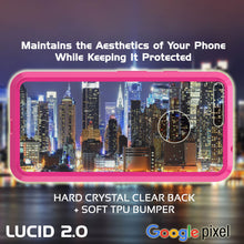 Charger l&#39;image dans la galerie, Google Pixel Case Punkcase® LUCID 2.0 Pink Series w/ PUNK SHIELD Glass Screen Protector | Ultra Fit (Color in image: crystal black)

