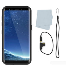 Load image into Gallery viewer, Galaxy S8 Plus Waterproof Case PunkCase StudStar Red Thin 6.6ft Underwater IP68 Shock/Snow Proof (Color in image: black)
