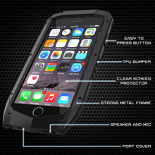 Load image into Gallery viewer, iPhone 6s/6 Case, Punkcase Metallic PRO Black Series Cover W/ Attached Screen Protector | Touch-ID (Color in image: Gold)
