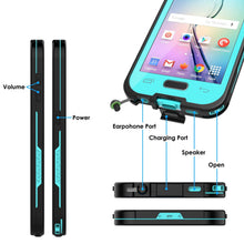 Load image into Gallery viewer, Galaxy S6 Waterproof Case, Punkcase SpikeStar Teal Water/Shock/Dirt/Snow Proof | Lifetime Warranty (Color in image: light blue)
